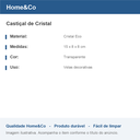 Ver imagem 3 de Castiçal Decorativo de Cristal Transparente 15x8x8cm Porta Vela Mesa Jantar Sala