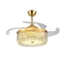 Ventilador Lustre Retrátil Luxo Cristal Led Controlo Remoto - 1