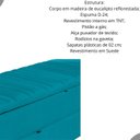 Ver imagem 2 de Calçadeira Baú Sapateira 190cm Ayla Veludo Capitonê