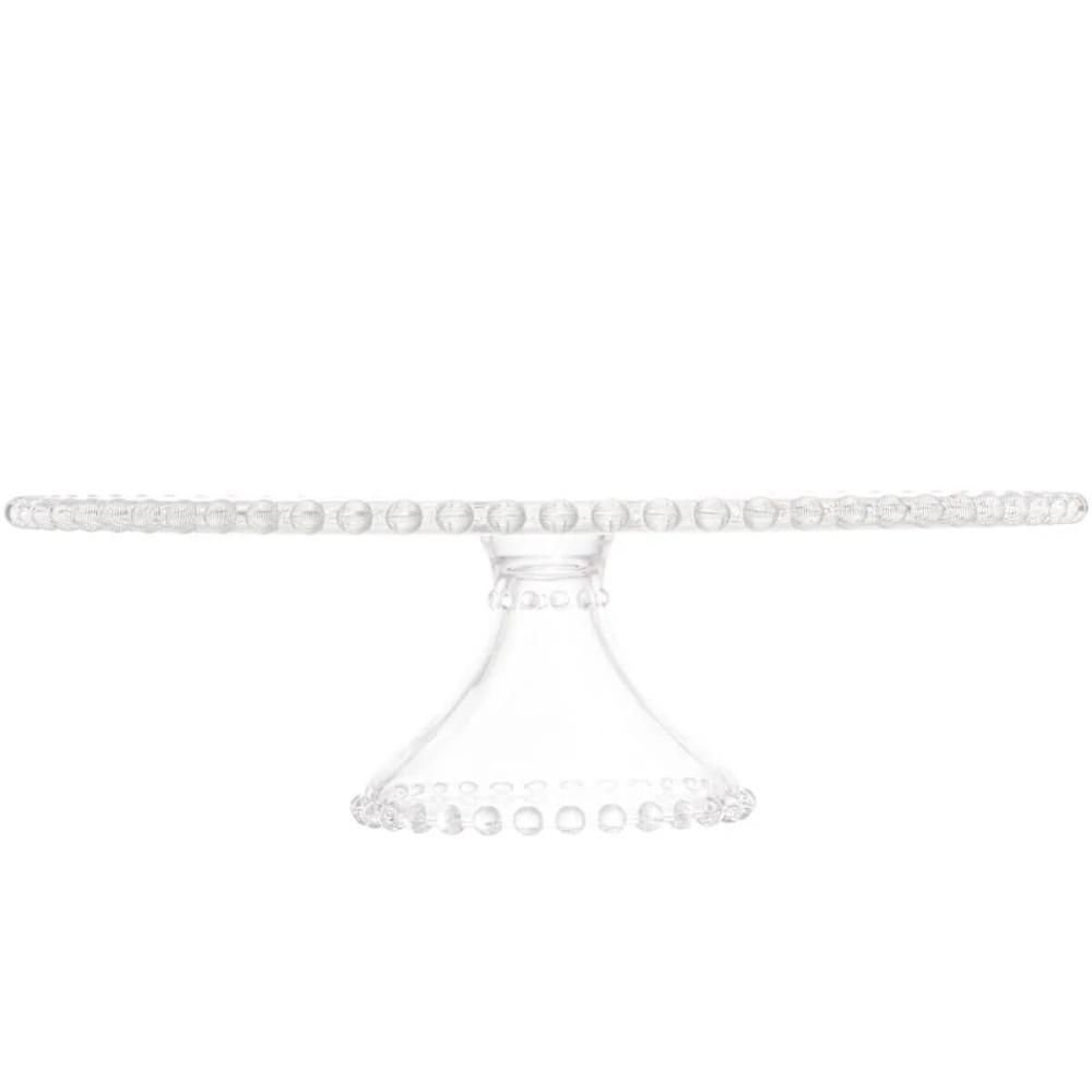 5 Boleiras com Pé Prato Porta Bolo 31cm Cristal Pearl Bolos Doces e Tortas Wolff - 3