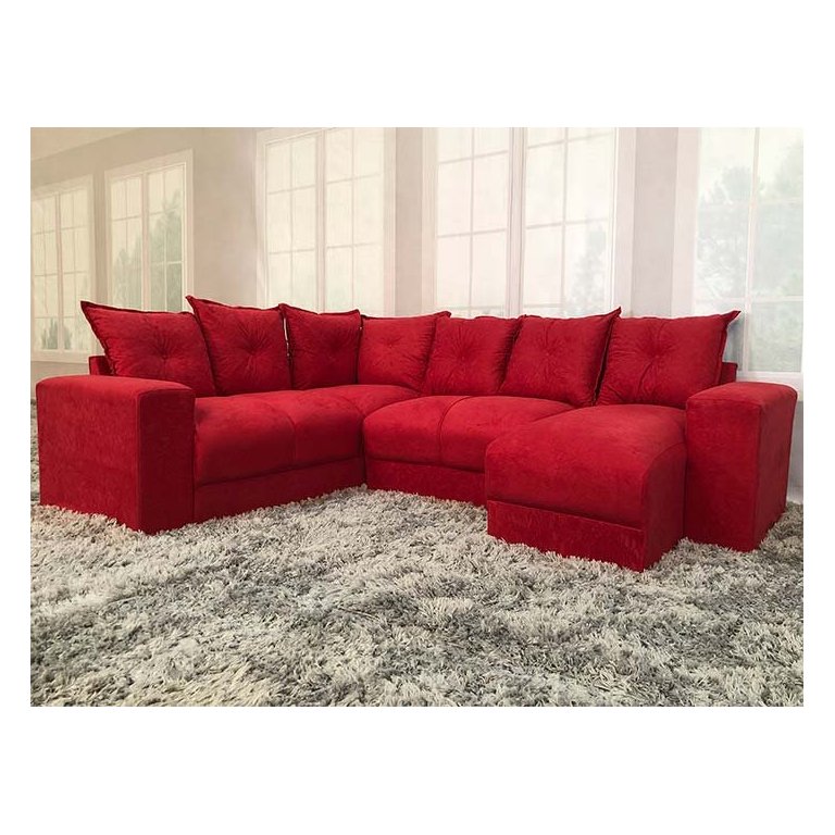 Sofá Canto Vermelho 608 Áustria