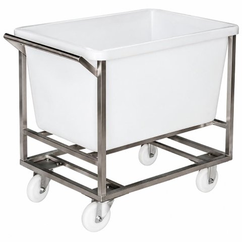 Carro Cuba Plástica 180 Litros |Evolução Inox Ccp-180L