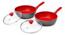 Ver imagem 2 de Frigideira Polishop 2 Flavorstone Day By Day 24 cm 2 Tampa Vermelho