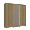 Ver imagem 1 de Guarda Roupa Casal 3 Portas de Correr com 2 Gavetas e Pés 223cm Cb03m570 Kappesberg