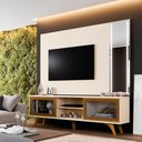 Ver imagem 5 de Rack Vitrum com Painel Vitrum com Espelho Led 218 Mavaular Off White