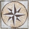Rosa Dos Ventos em Mosaico Marmore Quadrado Tamanho 150cm - 1
