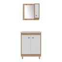 Ver imagem 5 de Gabinete Banheiro com Cuba e Espelheira 60cm Multimóveis CR10101 Castanho Argel/Branco