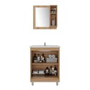 Ver imagem 4 de Gabinete Banheiro com Cuba e Espelheira 60cm Multimóveis CR10101 Castanho Argel/Branco