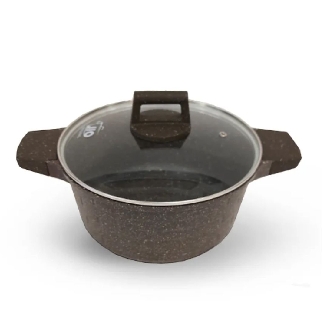 Panela lisa de pó de mármore com tampa Cazaro 24cm - 2