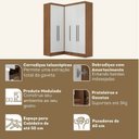 Ver imagem 5 de Quarto Completo 5 Portas 4 Gavetas 3 Peças Viena Espresso Móveis Marrom/Nogal/Branco