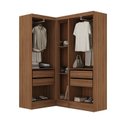 Ver imagem 4 de Quarto Completo 5 Portas 4 Gavetas 3 Peças Viena Espresso Móveis Marrom/Nogal/Branco