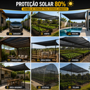 Ver imagem 4 de Tela Sombrite / Tela Sombreamento Permeavel Preto 80% 5x3 Bainha/Ilhos
