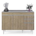 Ver imagem 5 de Balcão de Cozinha com Pia Inox 120cm Michigan Castanho - Lumil