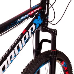 Bicicleta Aro 26 Quadro 13 Alumínio 21v Freio a Disco Mecânico Freeride Azul/Vermelho - Dropp - 5