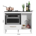 Ver imagem 3 de Balcão Para Cooktop 01 Porta 01 Gaveta Fit Branco Nicioli