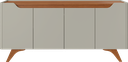 Ver imagem 5 de Conjunto Sala de Jantar Atenas Buffet Off White/Naturalle Cristaleira Off White/Naturalle Mavaular