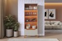 Ver mais imagens de Conjunto Sala de Jantar Atenas Buffet Off White/Naturalle Cristaleira Off White/Naturalle Mavaular