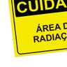 Placa de Sinalização Cuidado Área de Radiação em Pvc - 2