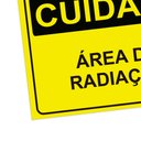 Ver imagem 2 de Placa de Sinalização Cuidado Área de Radiação em Pvc