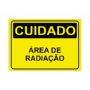 Ver imagem 1 de Placa de Sinalização Cuidado Área de Radiação em Pvc