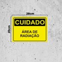 Ver imagem 3 de Placa de Sinalização Cuidado Área de Radiação em Pvc