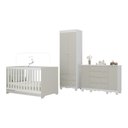 Ver imagem 2 de Quarto de Bebê Completo com Berço Americano 3 em 1 Dengo Multimóveis Mp4596 Branco/off White