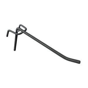 50 Gancho para Tela 10cm - Arame 4mm Preto