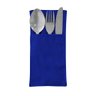 Kit 50 Peças Porta Descanso Talheres Tecido Oxford Liso Azul Royal para Mesa Festa Buffet - 1