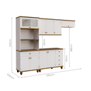 Ver imagem 3 de Cozinha Compacta Retrô 4 Peças Off/white/nogueira Modelo 002