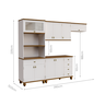 Cozinha Compacta Retrô 4 Peças Off/white/nogueira Modelo 002 - 3
