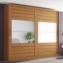 Ver imagem 1 de Guarda-Roupas Casal com Espelho 100% MDF Cayman Marrom/Cinamomo