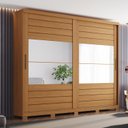 Ver imagem 7 de Guarda-Roupas Casal com Espelho 100% MDF Cayman Marrom/Cinamomo