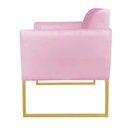 Ver imagem 5 de Namoradeira Marisa Suede Rosa Bebê Dourado