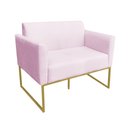 Ver imagem 4 de Namoradeira Marisa Suede Rosa Bebê Dourado