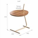 Ver imagem 2 de Mesa Lateral Leaf Slim 57,5x40x44,100% MDF 5cm Preto