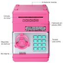 Ver imagem 4 de Mini Cofre Eletrônico Digital Puxa Nota Senha 4 Dígitos Notas e Moedas Rosa Lorben