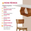 Ver imagem 6 de Sala de Jantar Mesa Ane 220cm Tampo Laqueado com Vidro Canto Moeda e 8 Cadeiras Viena Gold
