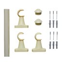 Ver imagem 2 de Kit Varão para Cortina 2,0mts Palha 28mm Compacto Sala / Quarto