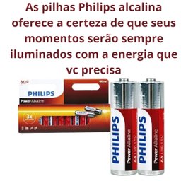 Pilha Philips Alcalina Aa 1.5v Cartela 12 Unidades - 3