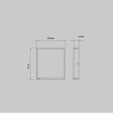 Ver imagem 2 de Espelheira Sobrepor 9.5cm x 49cm x 51cm Prata/Silver