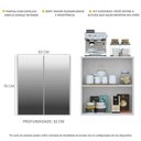 Ver imagem 4 de Aparador Buffet 2 Portas com Espelho Suspenso Vegas Multimóveis V3612 Branco