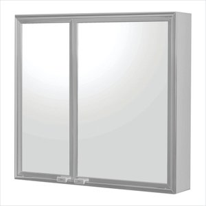 Espelheira Duo Silver Sobrepor 9,5cm X 52,5cm X 48,5cm