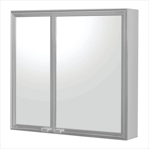 Espelheira Duo Silver Sobrepor 9,5cm x 52,5cm x 48,5cm Prata