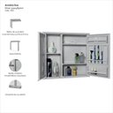 Ver imagem 3 de Espelheira Duo Silver Sobrepor 9,5cm X 52,5cm X 48,5cm