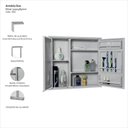 Ver imagem 3 de Espelheira Duo Silver Sobrepor 9,5cm x 52,5cm x 48,5cm Prata