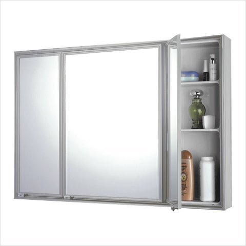 Espelheira Trio Silver Sobrepor 71cm x 48,5cm x 11,0cm Prata
