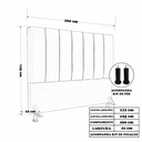 Ver imagem 3 de Cabeceira de Cama Box Queen 160cm Carla Premium Preto - Corino