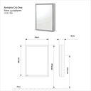 Ver imagem 2 de Espelheira One Silver Sobrepor 58,5cm x 44cm x 10cm Prata