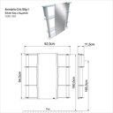 Ver imagem 2 de Espelheira Slip I Silver Sobrepor 64,0cm x 62,0cm x 11,5cm Prata
