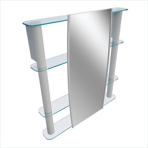 Espelheira Slip I Silver Sobrepor 64,0cm x 62,0cm x 11,5cm Prata